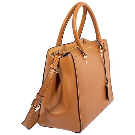 michael michael kors benning large|Michael Kors Benning Large Smooth Leather Satchel.